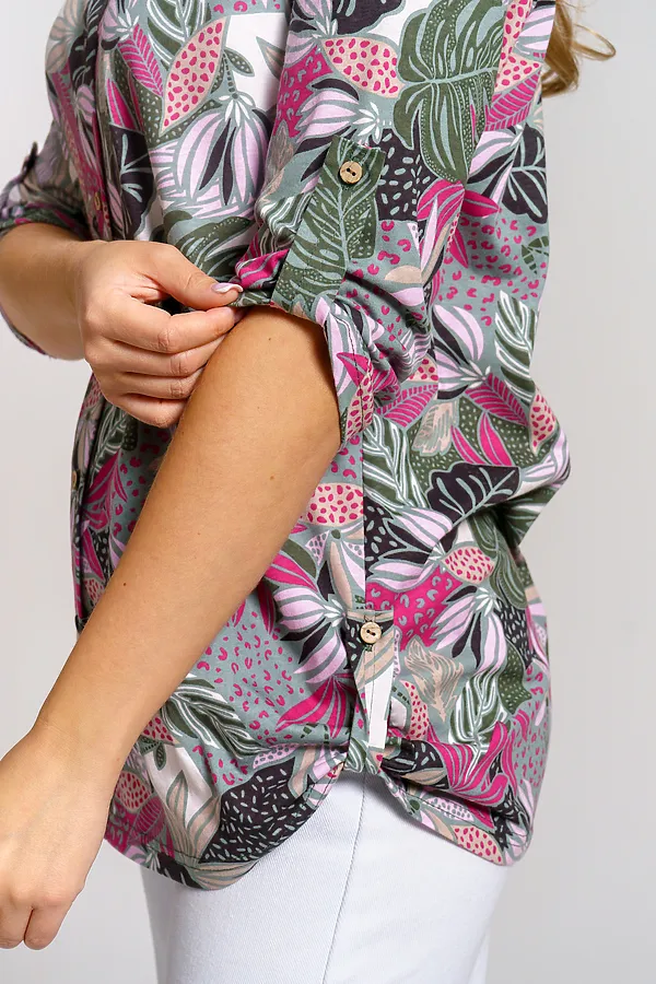 Рубашка 36968 НАТАЛИ, малина - фото 2