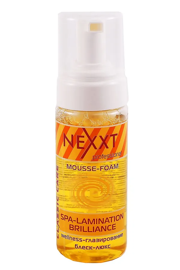 Nexxt Мусс-пенка для объема и экстрасильной фиксации волос / Spa-Lamination Brilliance, 150 мл KRISTALLER, жёлтый - фото 2