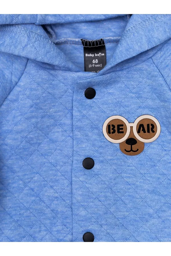 Комплект (Толстовка+Брюки) BABY BOOM, голубой меланж - фото 2