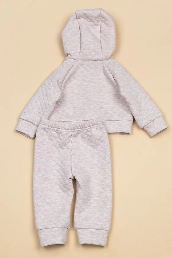 Комплект (Толстовка+Брюки) BABY BOOM, бежевый меланж - фото 2