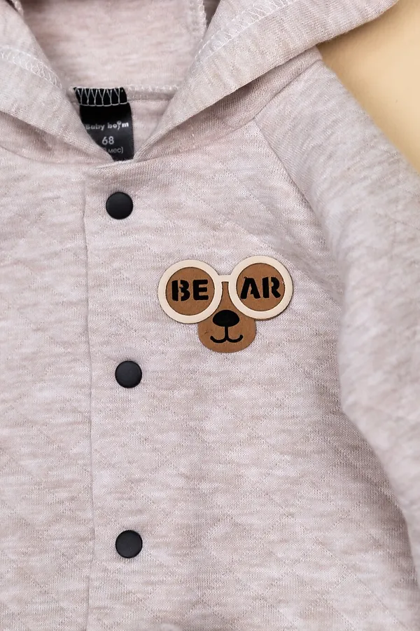 Комплект (Толстовка+Брюки) BABY BOOM, бежевый меланж - фото 2