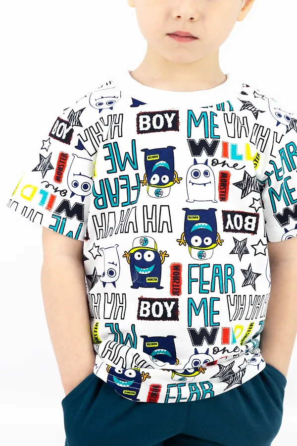 Футболка BABY BOOM, монстры на белом - фото 2