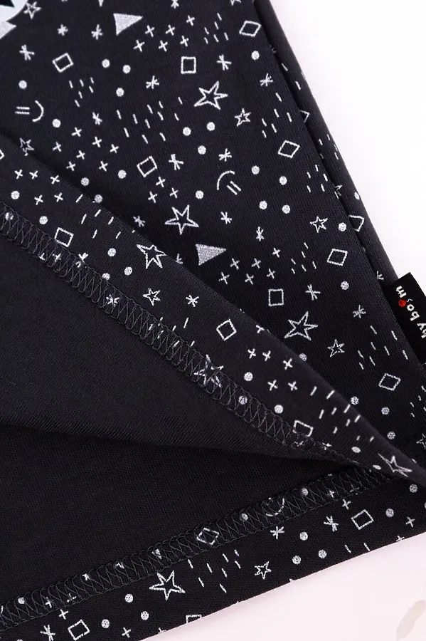 Футболка BABY BOOM, значки серые на графите - фото 2