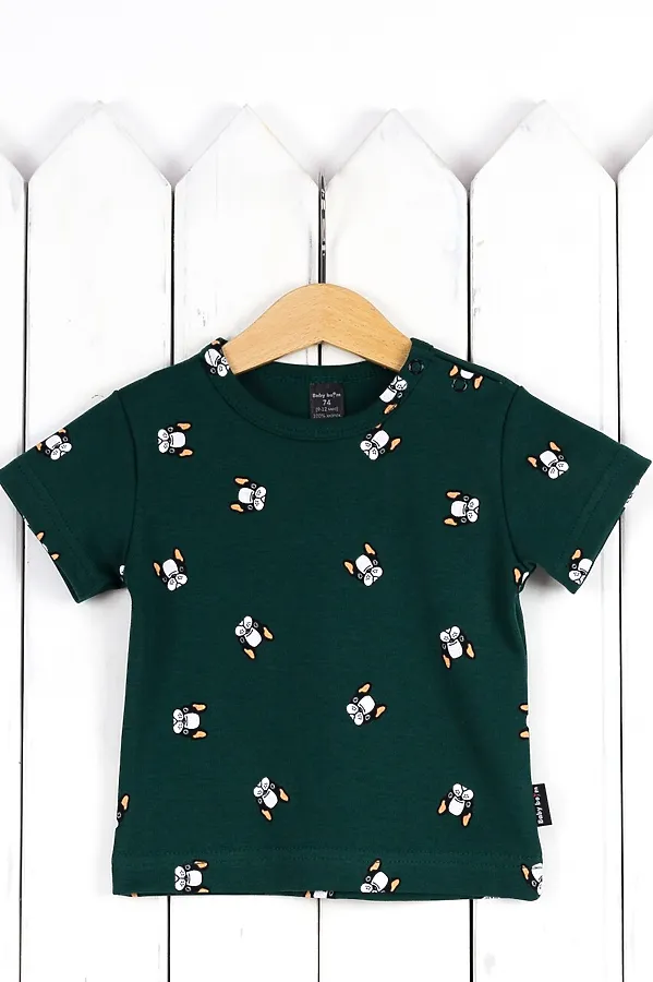 Футболка BABY BOOM, бульдожки на зелёном - фото 2