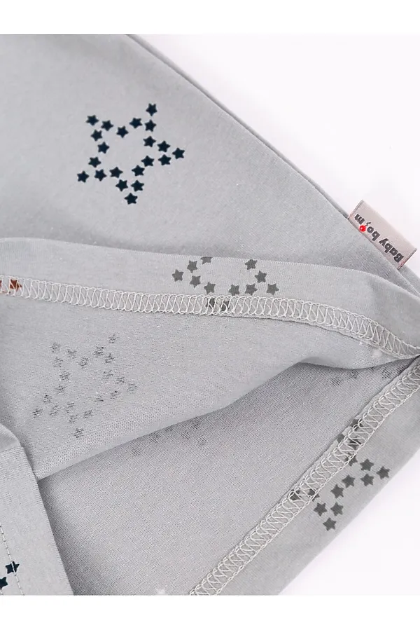 Футболка BABY BOOM, звёзды на светло-сером - фото 2