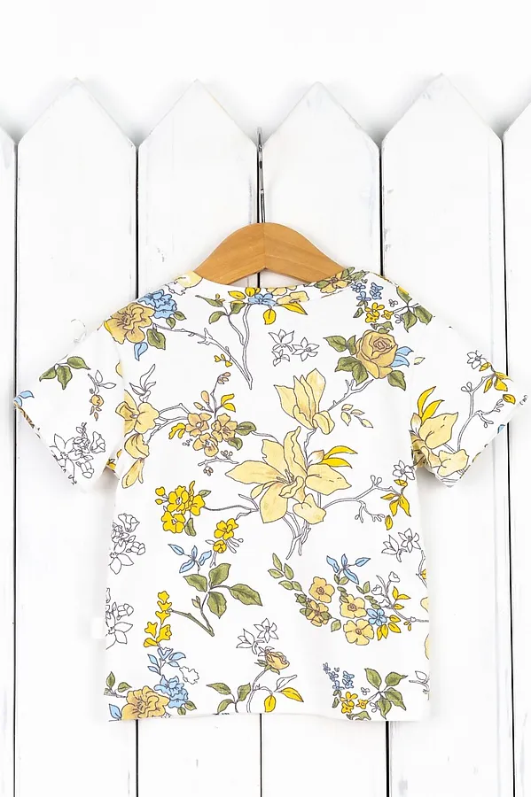 Футболка BABY BOOM, "цветы ар-нуво" на молоке - фото 2