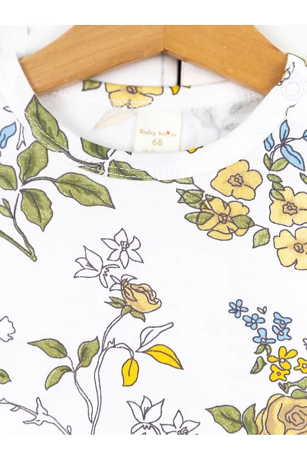 Футболка BABY BOOM, "цветы ар-нуво" на молоке - фото 2