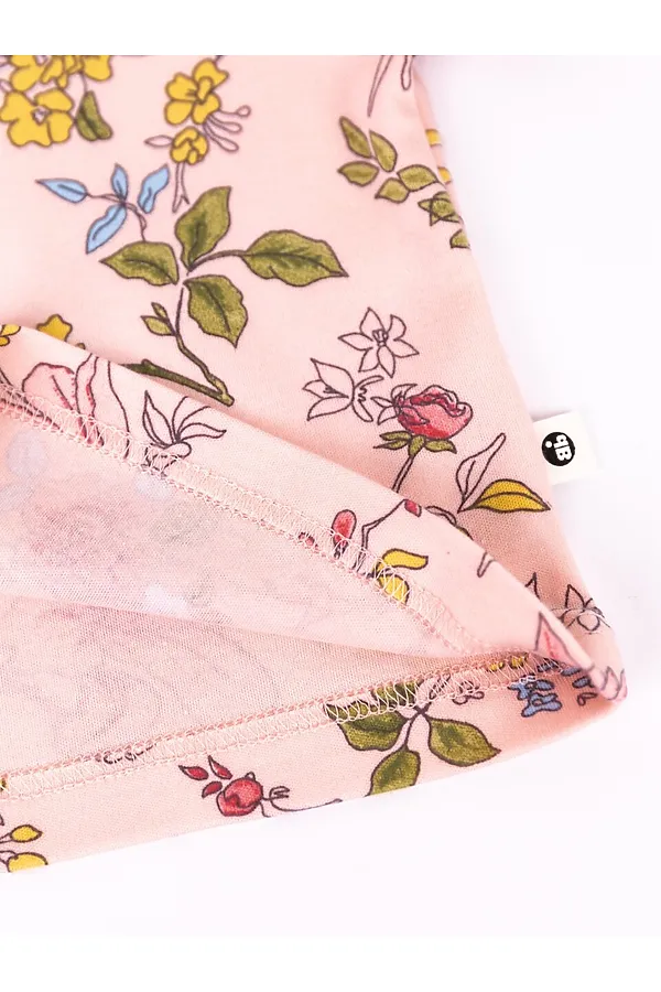 Футболка BABY BOOM, "цветы ар-нуво" на розовом - фото 2