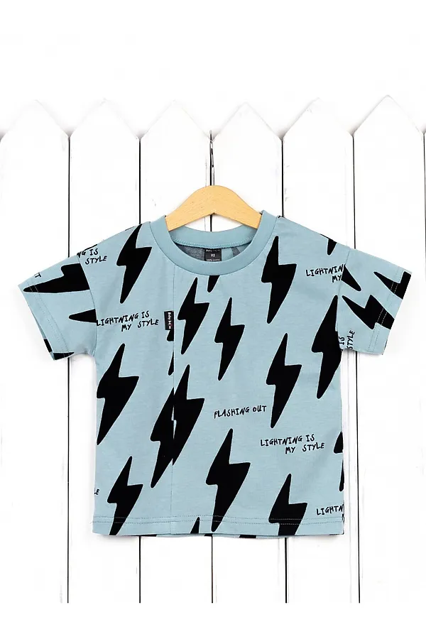 Футболка BABY BOOM, пыльный голубой - фото 2