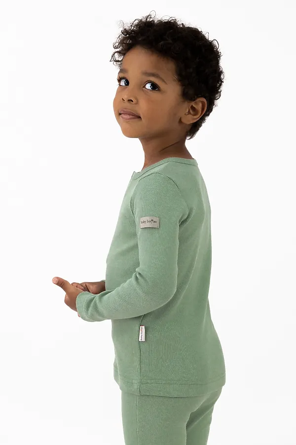 Лонгслив BABY BOOM, пыльно-зелёный - фото 2
