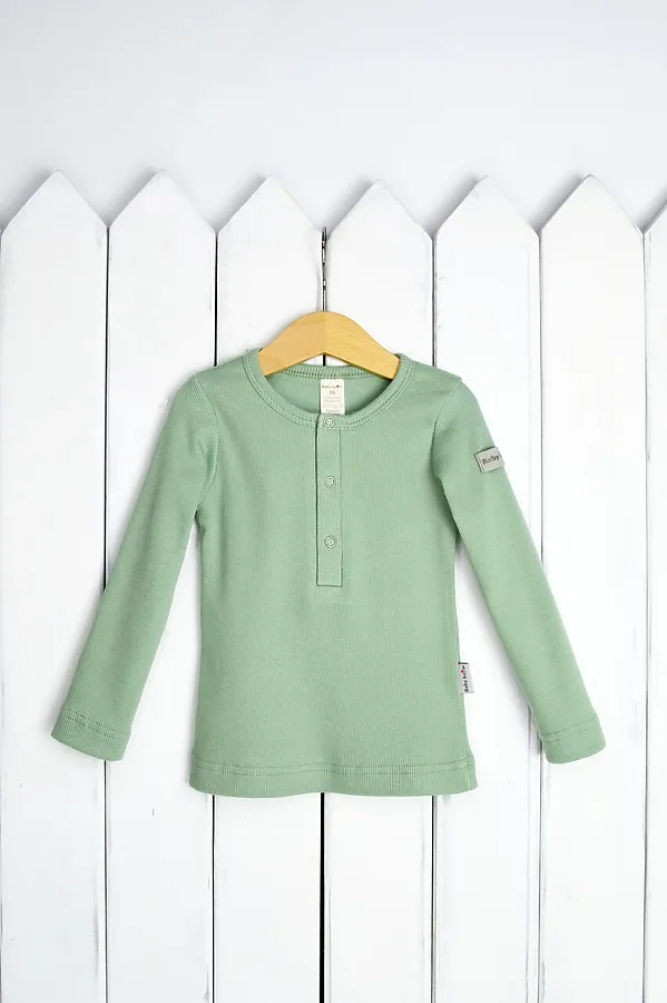 Лонгслив BABY BOOM, пыльно-зелёный - фото 2