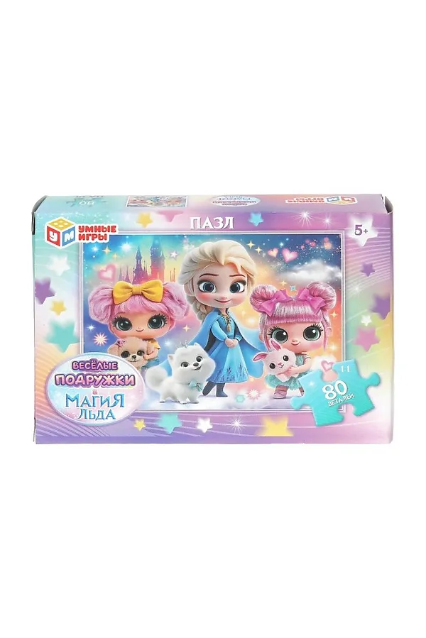 Пазлы 80 "Магия льда и Весёлые подружки" URAL TOYS, мультиколор - фото 2
