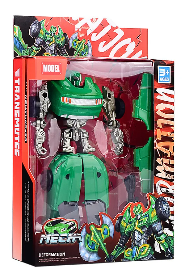 Робот "Автоскорость №2" трансформирующийся, в коробке URAL TOYS, зелёный - фото 2