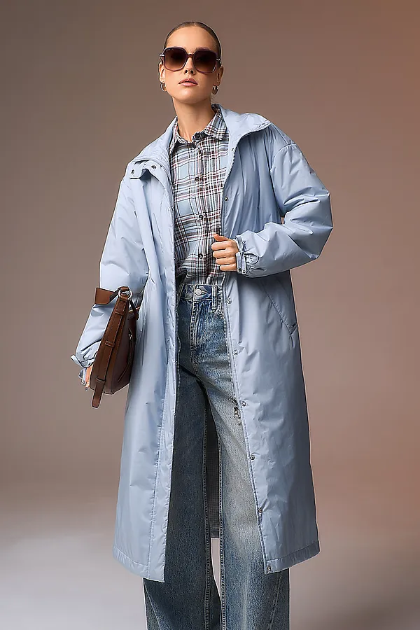 Плащ HOOPS, серо-голубой - фото 2