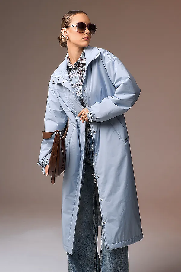 Плащ HOOPS, серо-голубой - фото 2