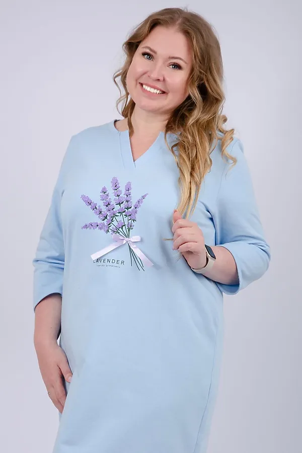 Сорочка Лаванда НАТАЛИ, голубой - фото 2