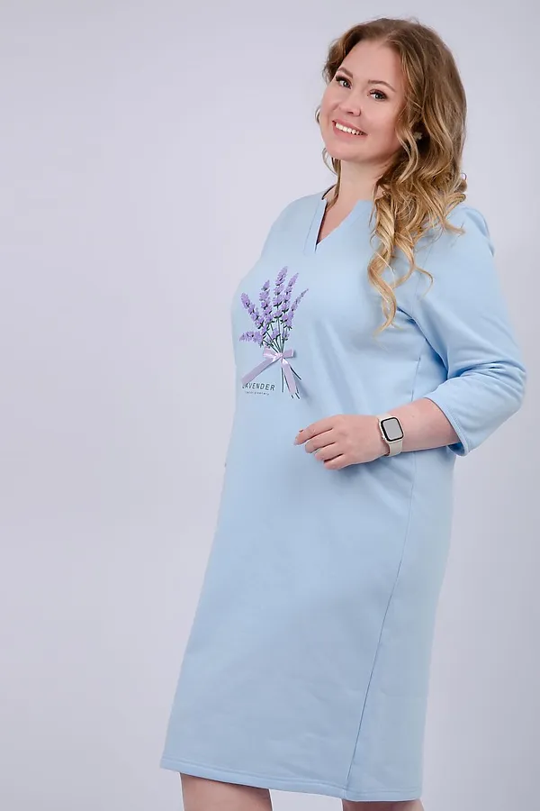 Сорочка Лаванда НАТАЛИ, голубой - фото 2