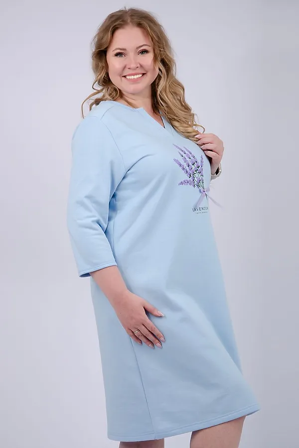 Сорочка Лаванда НАТАЛИ, голубой - фото 2