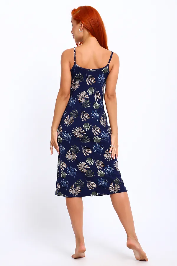 Сорочка ГАБРИЭЛЬ -2 НАТАЛИ, листья темно-синий - фото 2