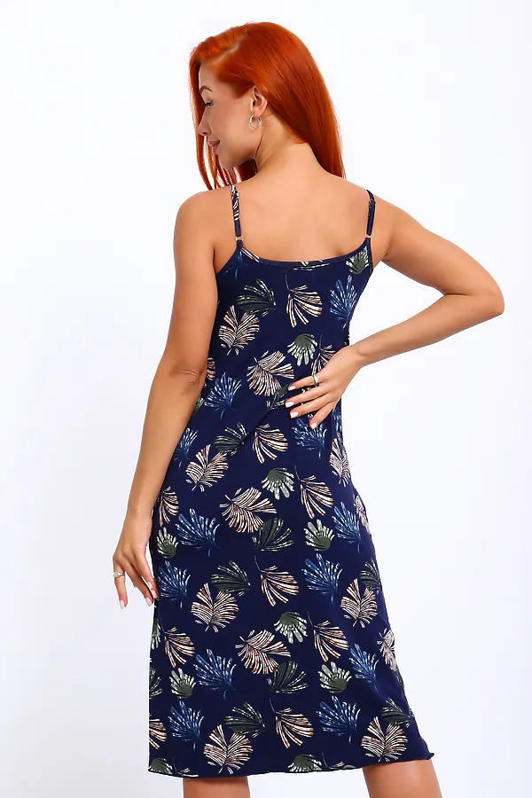 Сорочка ГАБРИЭЛЬ -2 НАТАЛИ, листья темно-синий - фото 2