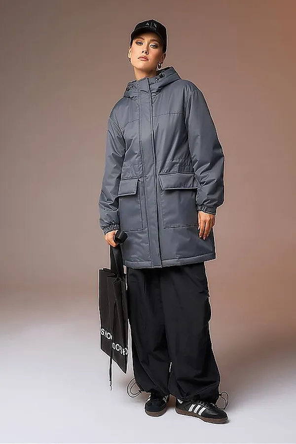 Плащ HOOPS, графит - фото 2