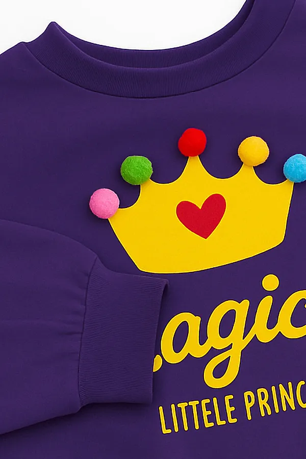 Толстовка футер 2х нитка начёс YOULALA, баклажан - фото 2