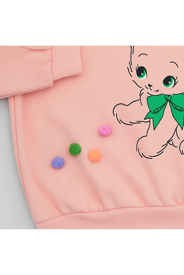 Толстовка футер 2х нитка начёс YOULALA, коралл - фото 2