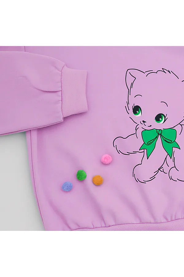 Толстовка футер 2х нитка начёс YOULALA, сиреневый - фото 2