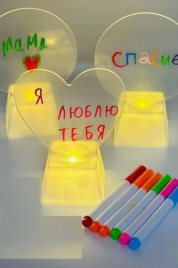 61106 Ночник Сердце НАТАЛИ, в ассортименте - фото 2