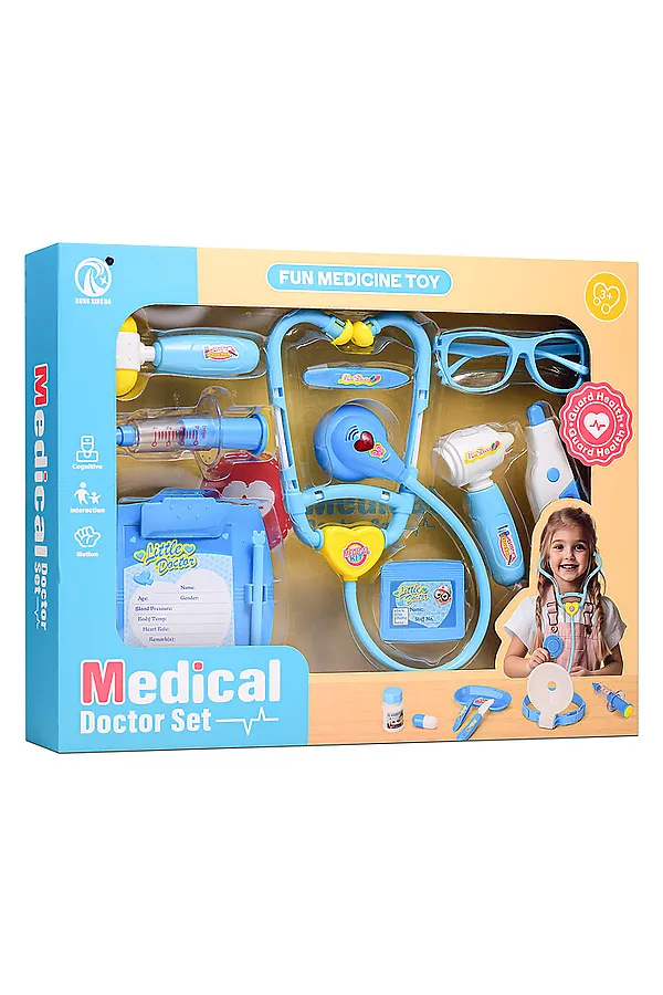 Набор доктора "Юный доктор" в коробке URAL TOYS, голубой - фото 2