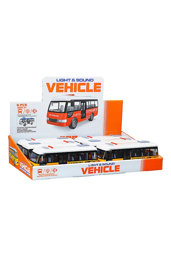 Машина "Автобус" на батарейках, в коробке URAL TOYS, в ассортименте - фото 2