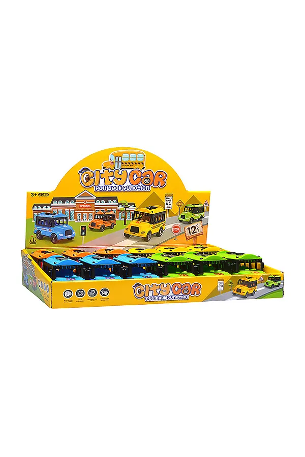Машина "Школьный автобус" в коробке URAL TOYS, в ассортименте - фото 2