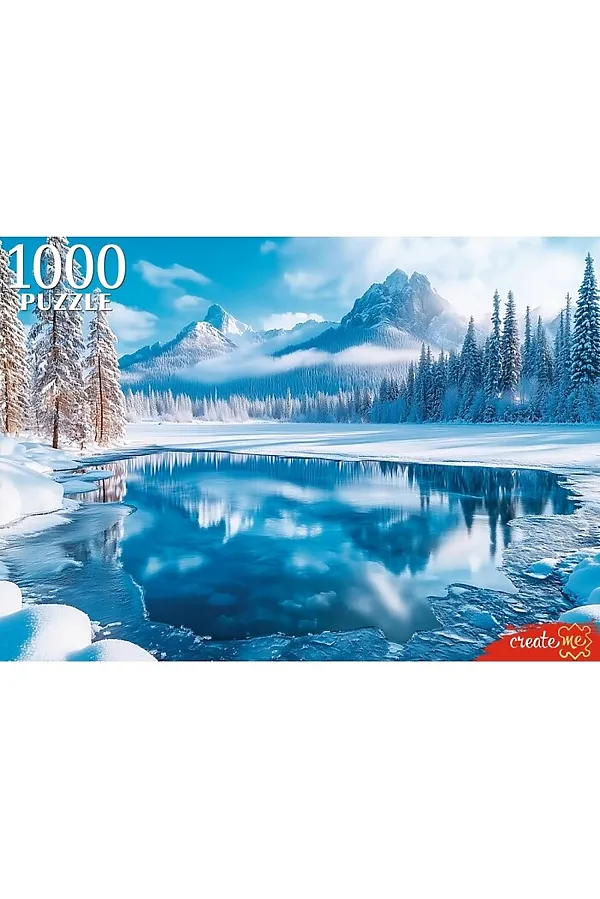 Пазлы 1000 "Зимнее озеро" URAL TOYS, мультиколор - фото 2