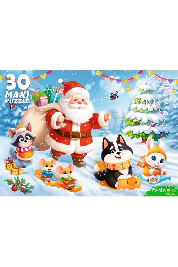 Пазлы 30 MAXI "Снежная горка" URAL TOYS, мультиколор - фото 2