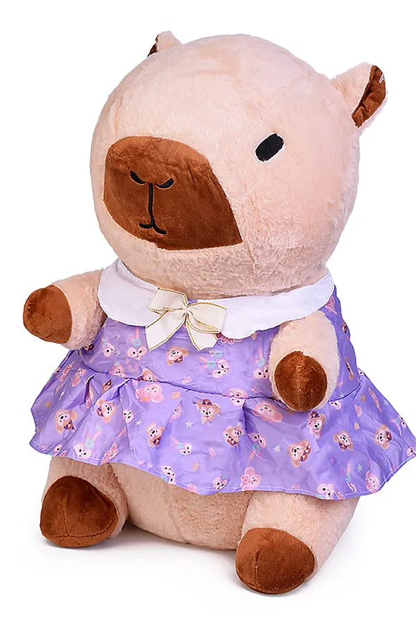 Мягкая игрушка "Капибара" с пледом URAL TOYS, в ассортименте - фото 2