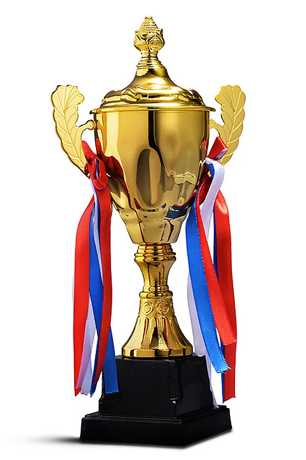 Кубок спортивный металл (29 см) URAL TOYS, золотистый - фото 2