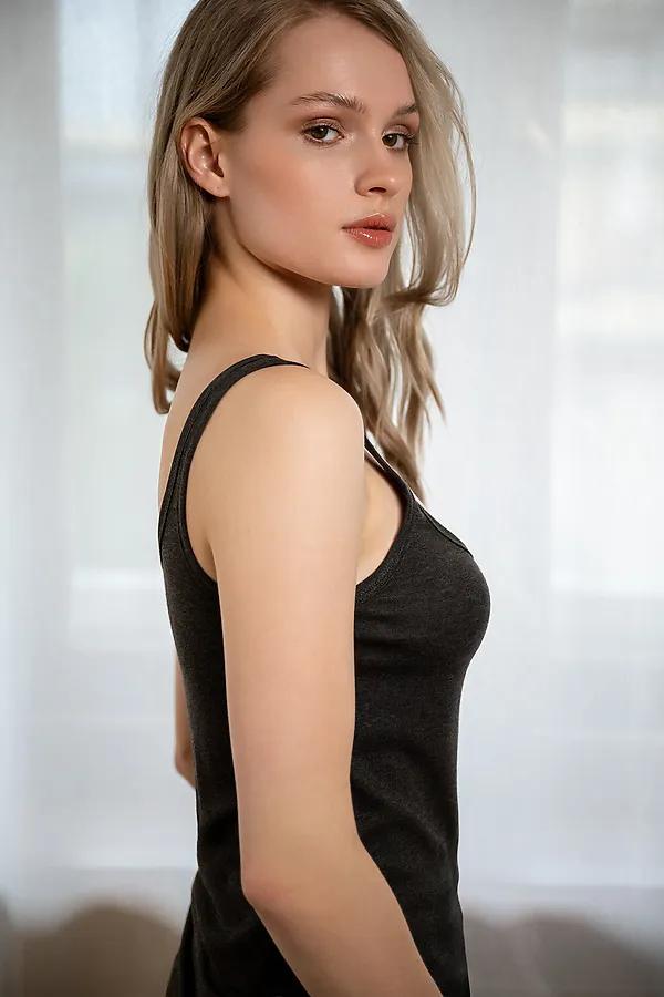 Майка INDEFINI, серый - фото 2