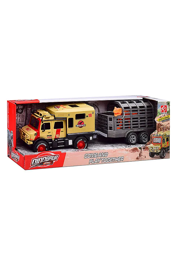 Машина "Трейлер" с прицепом (свет, звук) в коробке URAL TOYS, мультиколор - фото 2
