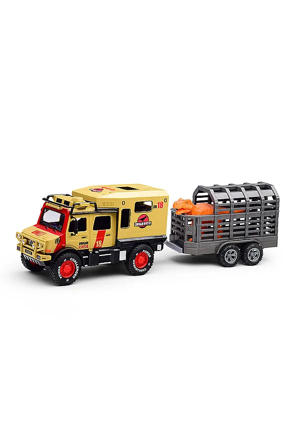 Машина "Трейлер" с прицепом (свет, звук) в коробке URAL TOYS, мультиколор - фото 2