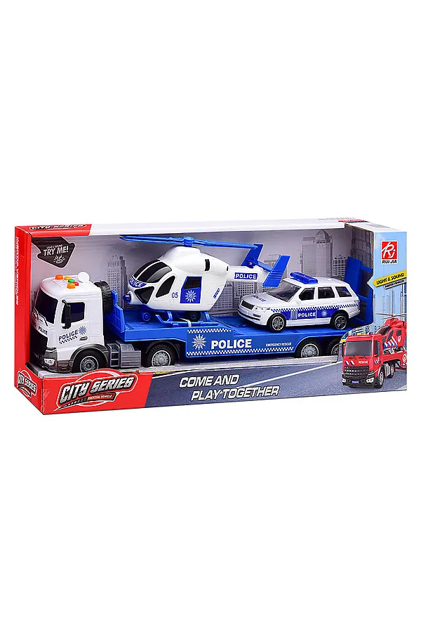 Машина "Полицейский транспорт" (свет, звук) в коробке URAL TOYS, мультиколор - фото 2