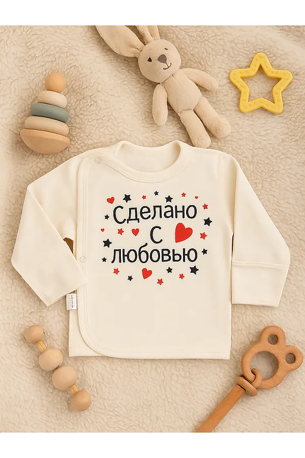 Распашонка УТЁНОК, олочный_с_любовью - фото 2
