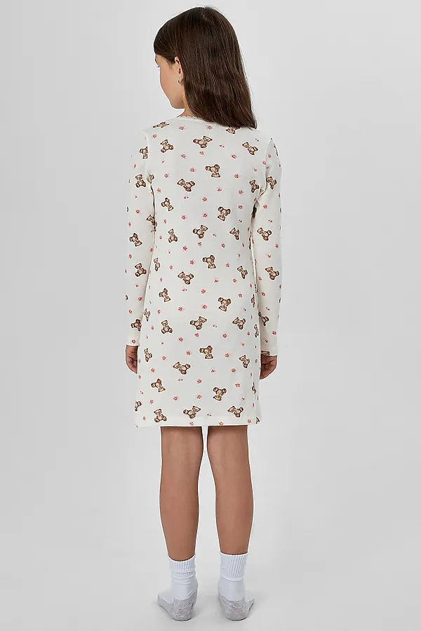Сорочка ночная MARK FORMELLE, мишки с цветами на молоке - фото 2