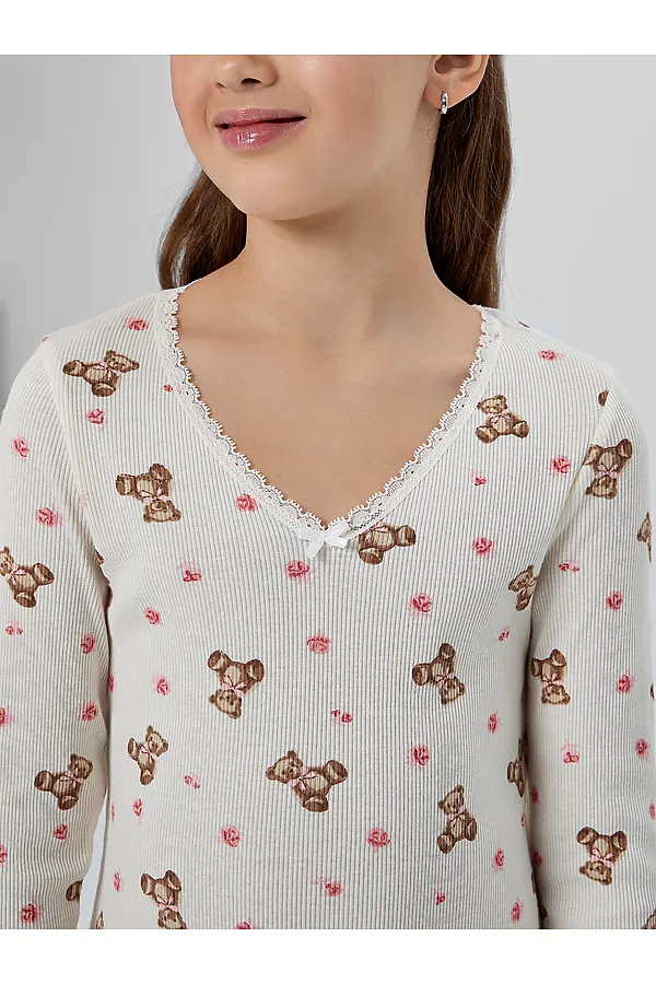 Сорочка ночная MARK FORMELLE, мишки с цветами на молоке - фото 2