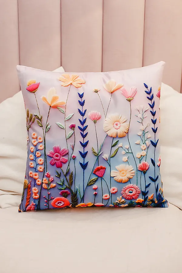 Наволочка декоративная декоративная 1 шт 3D эффект НАТАЛИ, голубой - фото 2