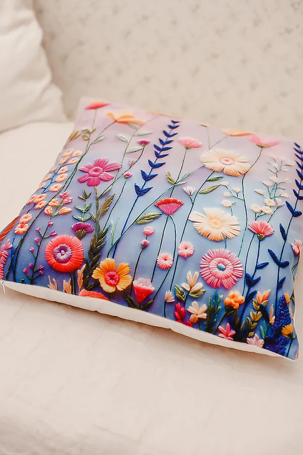 Наволочка декоративная декоративная 1 шт 3D эффект НАТАЛИ, голубой - фото 2