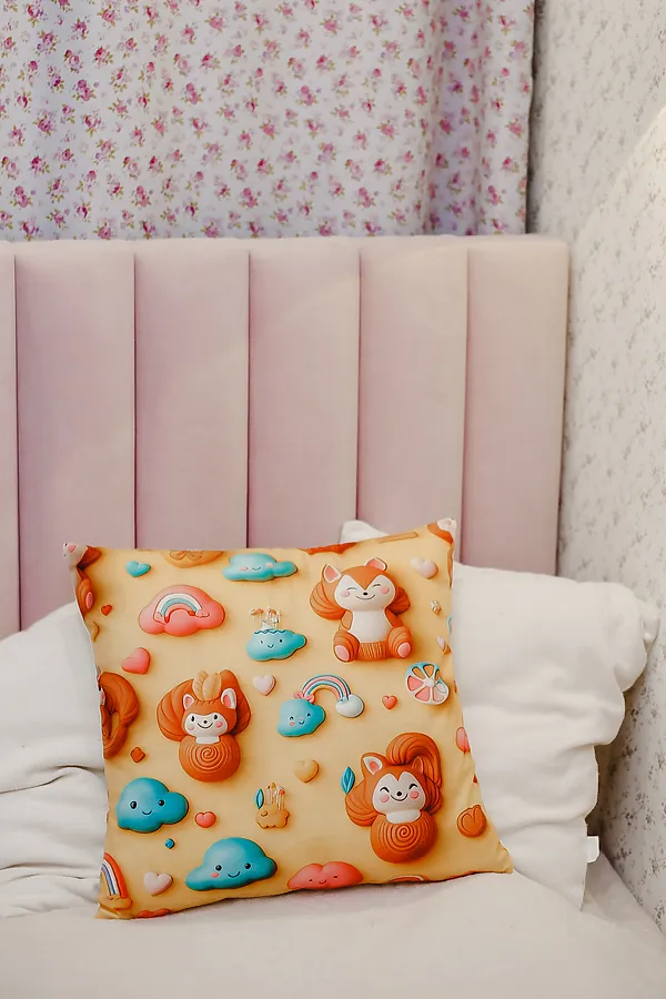 Наволочка декоративная декоративная 1 шт 3D эффект НАТАЛИ, оранжевый - фото 2