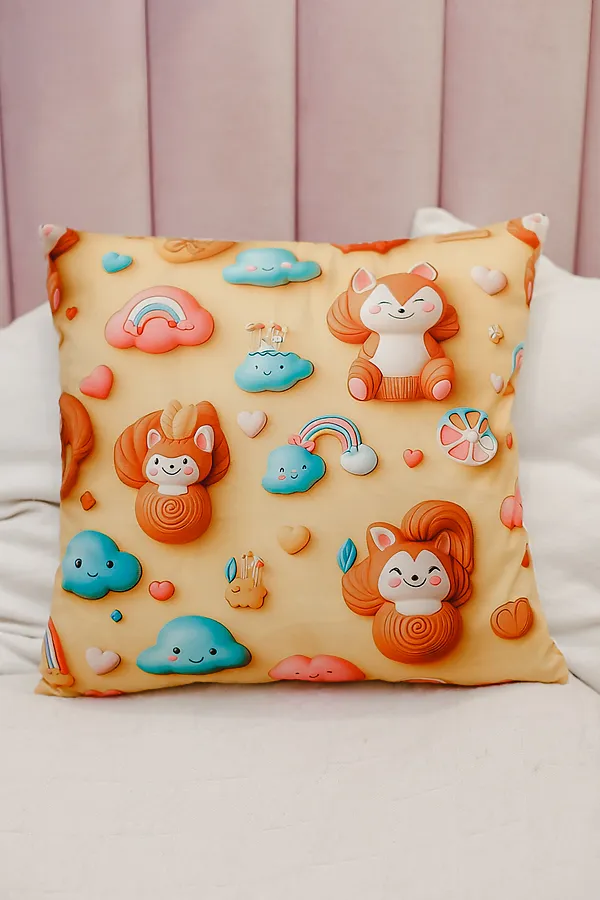 Наволочка декоративная декоративная 1 шт 3D эффект НАТАЛИ, оранжевый - фото 2