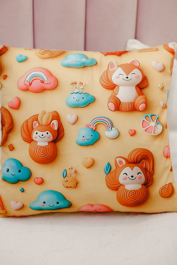 Наволочка декоративная декоративная 1 шт 3D эффект НАТАЛИ, оранжевый - фото 2