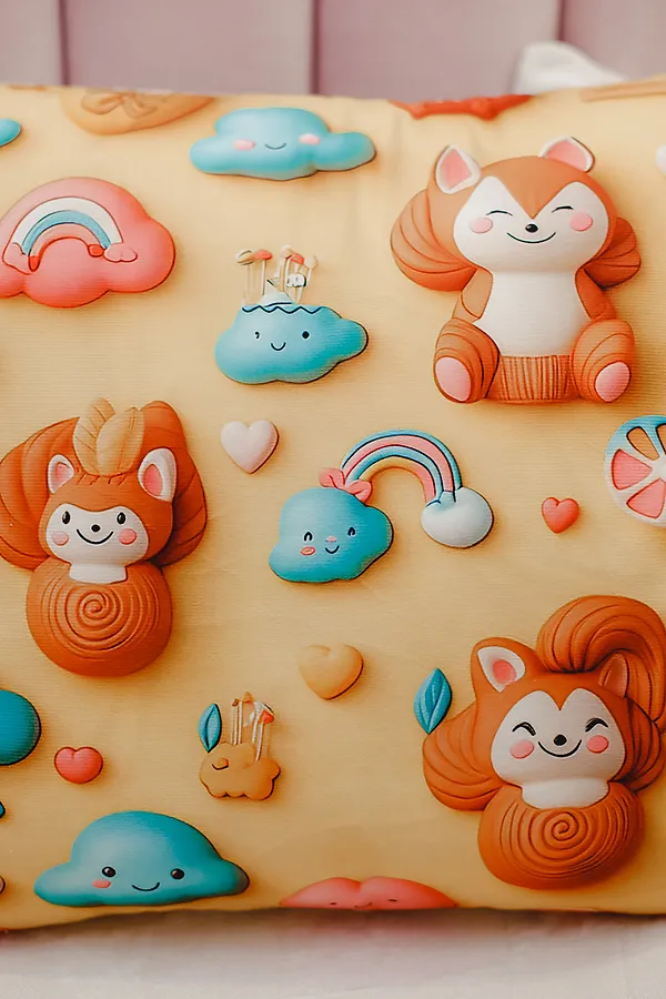 Наволочка декоративная декоративная 1 шт 3D эффект НАТАЛИ, оранжевый - фото 2