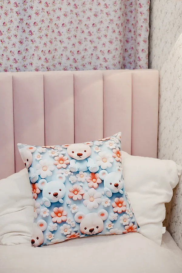 Наволочка декоративная декоративная 1 шт 3D эффект НАТАЛИ, мишки - фото 2